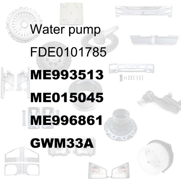 Water pump me993513 me015045 me996861 gwm33a